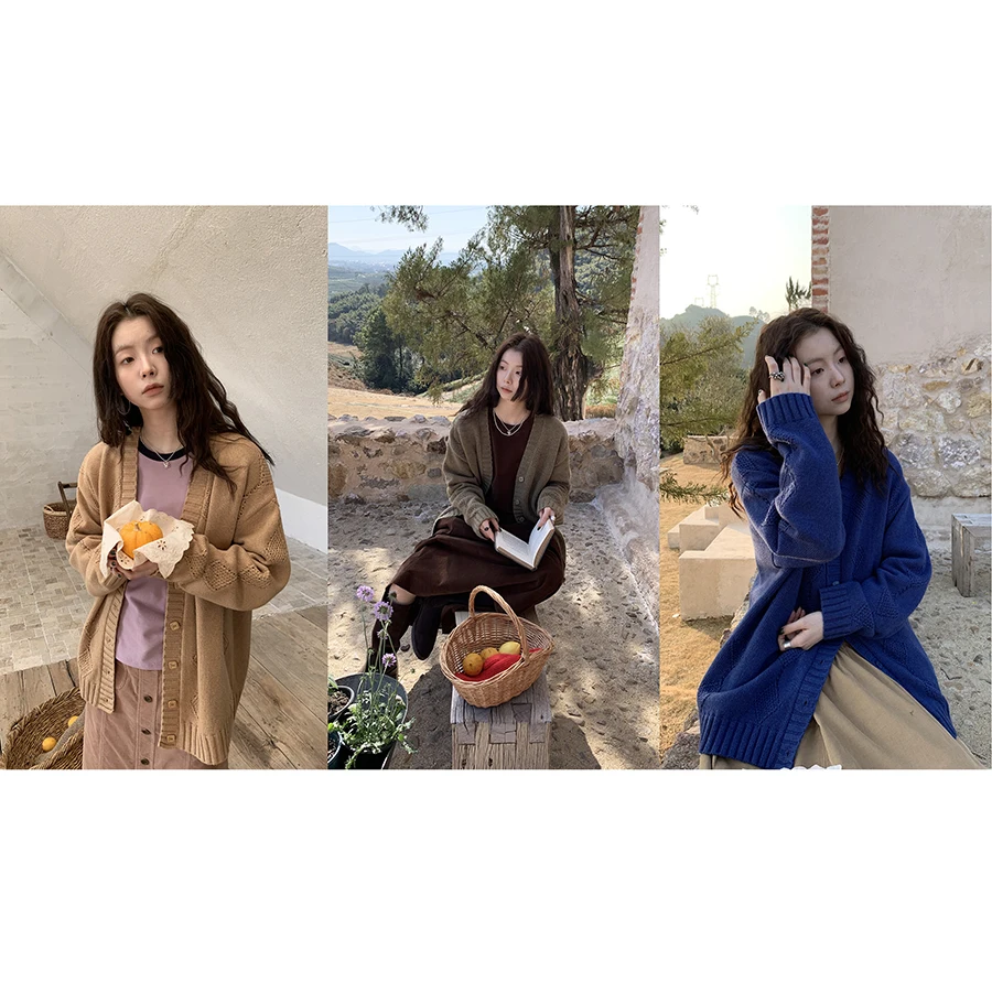 HelloooEat Women's Loose V-Neck Knitted Sweater 30 Wool Casual Open Cardigan Long Sleeve Soft Comfortable Daily Wear
HelloooEat Women's Loose V-Neck Knitted Sweater 30 Wool Casual Open Cardigan Long Sleeve Soft Comfortable Daily Wear