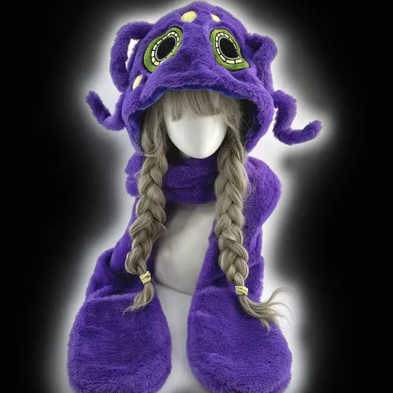 Темная мультяшная плюшевая зимняя теплая нишевая шапка, перчатки, шарф, интегрированная шапка для защиты ушей, кавайные зимние аксессуары, подарки на Хэллоуин
Темная мультяшная плюшевая зимняя теплая нишевая шапка, перчатки, шарф, интегрированная шапка для защиты ушей, кавайные зимние аксессуары, подарки на Хэллоуин