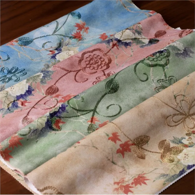 Hibiscus embroidery ancient-style printed fabric Chinese style cheongsam tie-dyed
Hibiscus embroidery ancient-style printed fabric Chinese style cheongsam tie-dyed