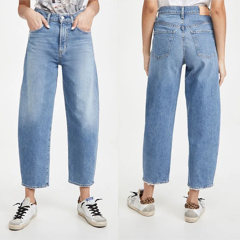 2024 Spring and Summer New Style European and American Loose High-waist Slim Jeans for Women
2024 Spring and Summer New Style European and American Loose High-waist Slim Jeans for Women