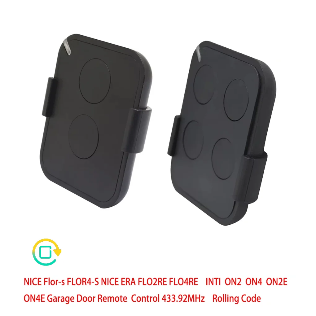 Garage Door Remote Control 433.92Mhz Scroll Code Controller For Flor FL02RE FLO2R-S INTI ON2 ON4 ON2E ON4E
Garage Door Remote Control 433.92Mhz Scroll Code Controller For Flor FL02RE FLO2R-S INTI ON2 ON4 ON2E ON4E