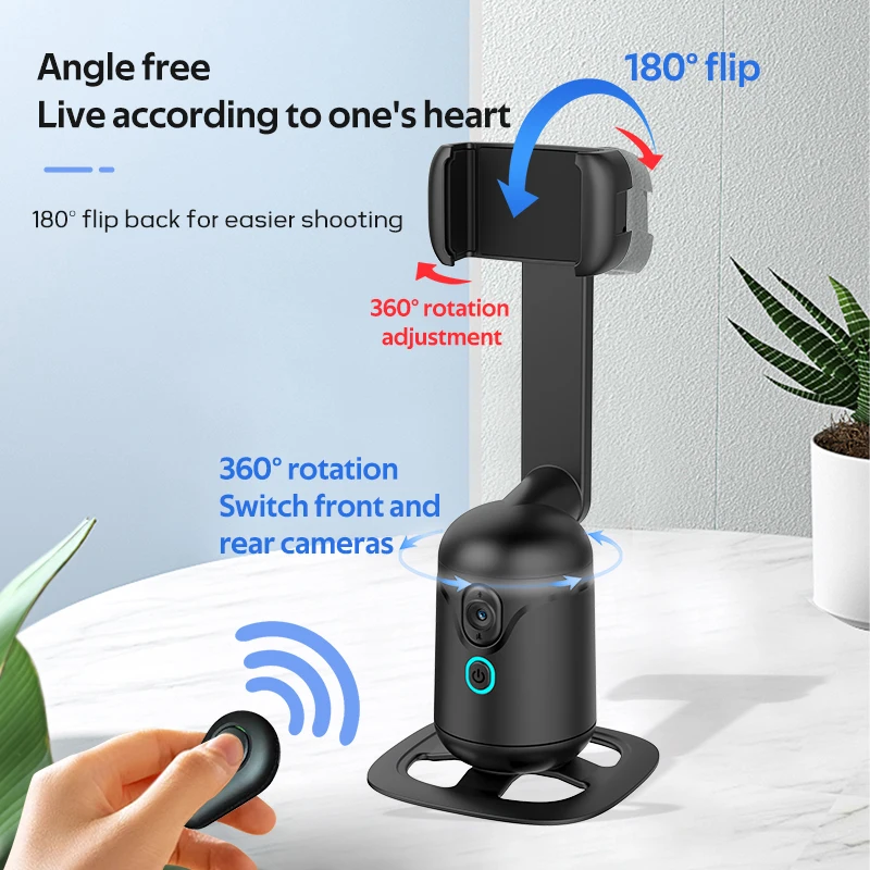 Auto Face Tracking Tripod 360 Rotation Gimbal Stabilizer Phone Selfie Stick Mount Gesture Control for Tikok Live Video Vlog
Auto Face Tracking Tripod 360 Rotation Gimbal Stabilizer Phone Selfie Stick Mount Gesture Control for Tikok Live Video Vlog