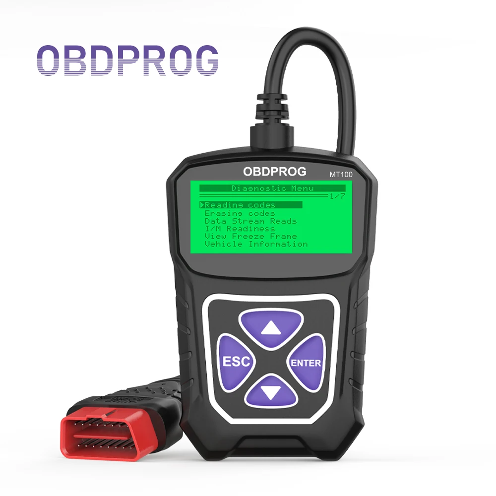 OBDPROG MT100 OBD2 Scanner Professional Code Reader Car Diagnostic Tool PK ELM327 EOBD Engine Check Auto Scan Tools Free Update
OBDPROG MT100 OBD2 Scanner Professional Code Reader Car Diagnostic Tool PK ELM327 EOBD Engine Check Auto Scan Tools Free Update