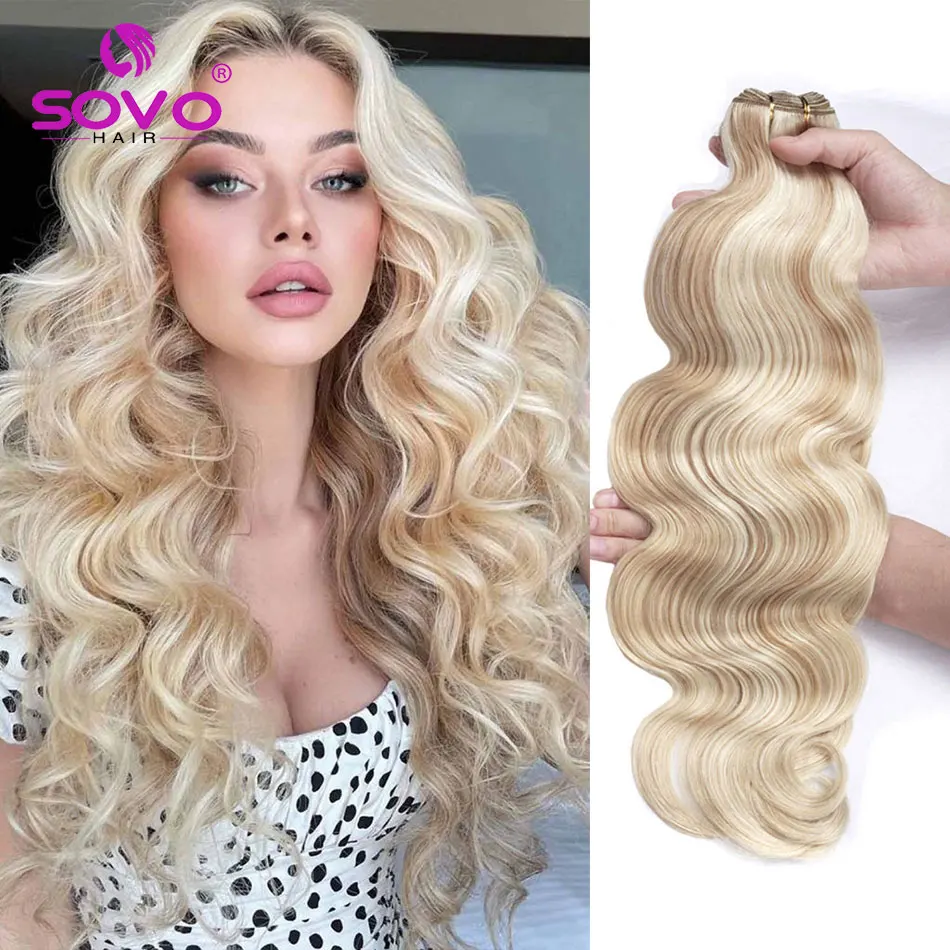 SOVO объемные волны, 100% пучки человеческих волос, 16-26 дюймов, наращивание волос Remy для женщин, бразильский двойной уток
SOVO объемные волны, 100% пучки человеческих волос, 16-26 дюймов, наращивание волос Remy для женщин, бразильский двойной уток