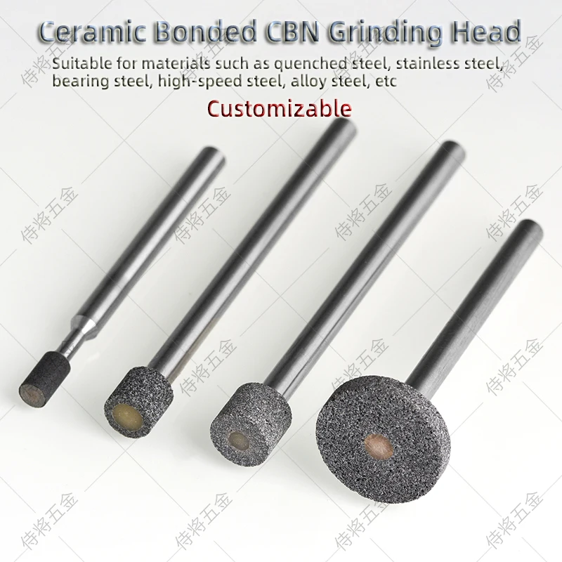 Ceramic Bonded CBN Grinding Head 100# For Grinding Quenched steel Stainless steel Bearing steel High-speed steel, etc.
Ceramic Bonded CBN Grinding Head 100# For Grinding Quenched steel Stainless steel Bearing steel High-speed steel, etc.