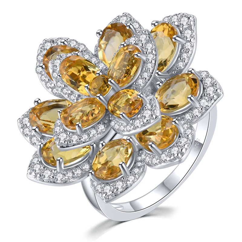 Real 7.8 Carats Solid Sterling Silver 925 Ring Original Natural Citrine Ring Flower Ring 925 Silver Engagement Ring
Real 7.8 Carats Solid Sterling Silver 925 Ring Original Natural Citrine Ring Flower Ring 925 Silver Engagement Ring