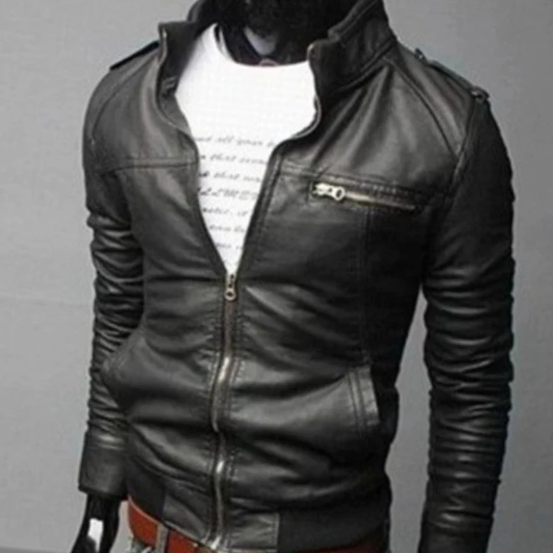 Korean Slim Fit Men's PU Leather Jacket Business Casual Autumn Winter Outerwear
Korean Slim Fit Men's PU Leather Jacket Business Casual Autumn Winter Outerwear