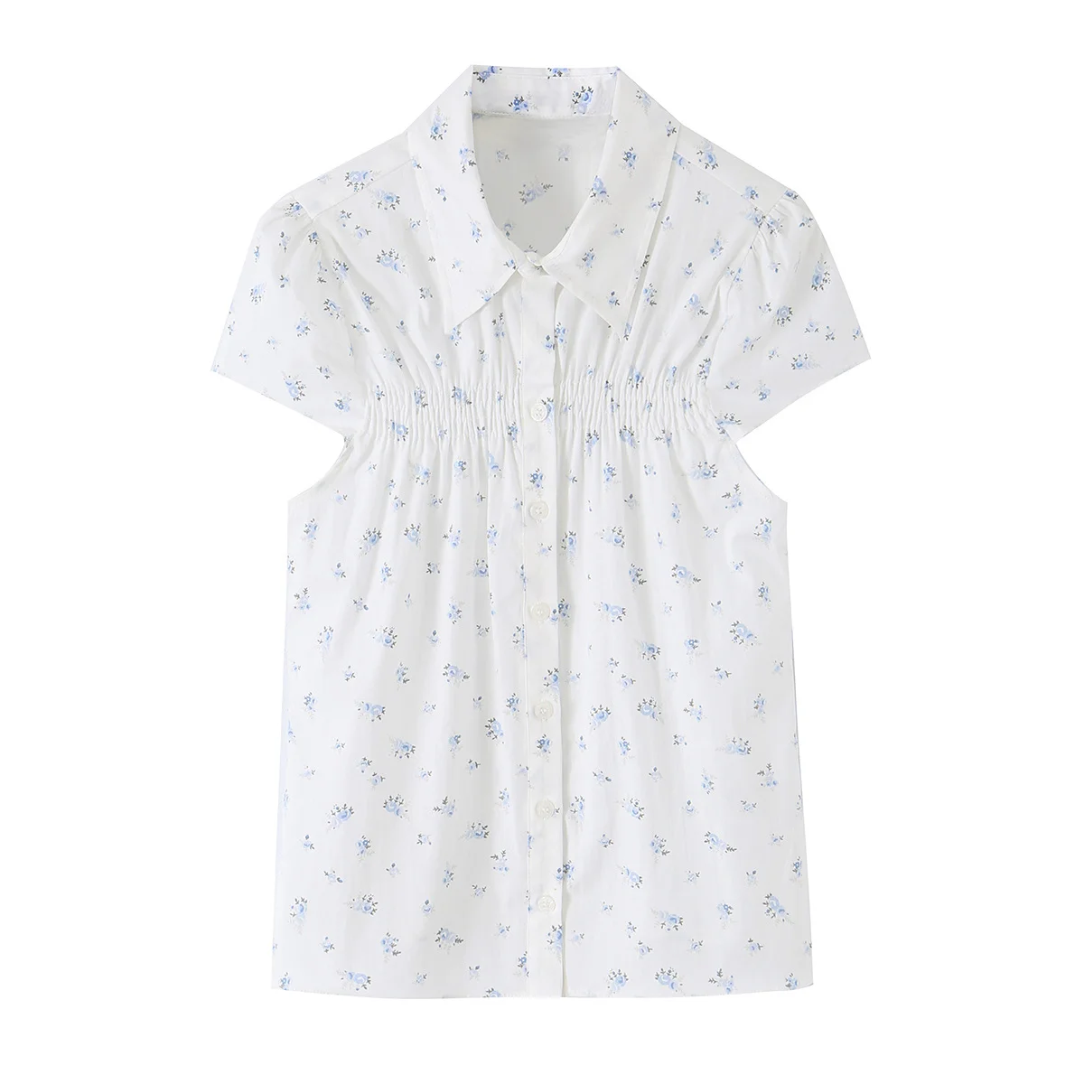 Willshela Women Fashion Printed Pleated Single Breasted Blouse Vintage Lapel Neck Short Sleeves Female Chic Lady Shirts
Willshela Women Fashion Printed Pleated Single Breasted Blouse Vintage Lapel Neck Short Sleeves Female Chic Lady Shirts