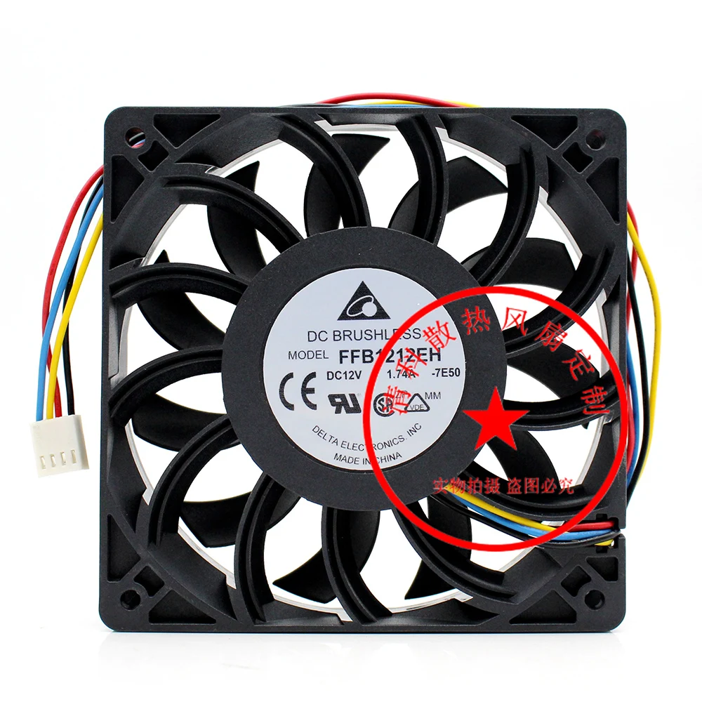 New For Delta FFB1212EH DC12V 1.74A 120MM 12025 Dual Ball Bearing Cooling Fan Violence For 120*120*25MM
New For Delta FFB1212EH DC12V 1.74A 120MM 12025 Dual Ball Bearing Cooling Fan Violence For 120*120*25MM