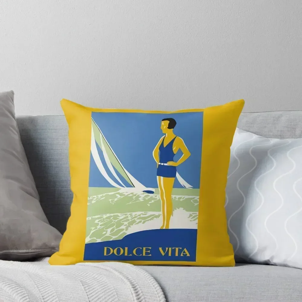 Dolce vita, jazz age deco style beach seaside summer travel Throw Pillow luxury sofa pillows Decorative Sofa Cushion pillow 
Dolce vita, jazz age deco style beach seaside summer travel Throw Pillow luxury sofa pillows Decorative Sofa Cushion pillow