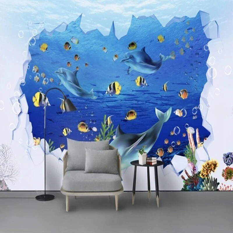 Modern and simple 3D stereoscopic underwater world children's room TV luxurious home decoration bedroom background wall paper
Modern and simple 3D stereoscopic underwater world children's room TV luxurious home decoration bedroom background wall paper