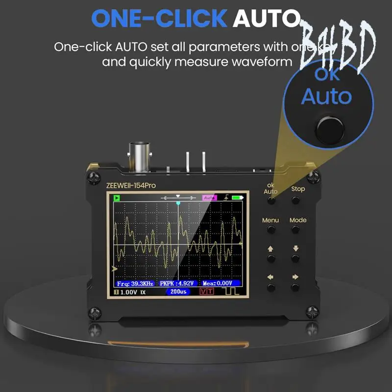 Handheld Digital Oscilloscope Built-In Function Generator,40Msa/S Sampling Rate,18Mhz Bandwidth,Supports PWM,Persistence Durable
Handheld Digital Oscilloscope Built-In Function Generator,40Msa/S Sampling Rate,18Mhz Bandwidth,Supports PWM,Persistence Durable