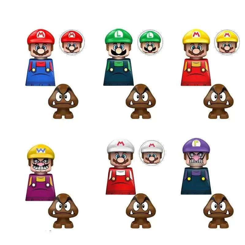 Набор из 6 предметов: популярные игровые фигурки персонажей Super Mario Bros, строительные блоки, игрушки для детей (Варио, Луиджи, Пич, Йоши, грибы)
Набор из 6 предметов: популярные игровые фигурки персонажей Super Mario Bros, строительные блоки, игрушки для детей (Варио, Луиджи, Пич, Йоши, грибы)