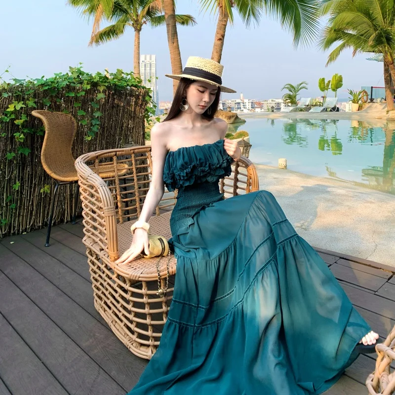 Elegant Holiday Style Long Dress Women's Slim Fit Strapless Gown Beautifully Tailored Polyester Chiffon Citywalk Skirt
Elegant Holiday Style Long Dress Women's Slim Fit Strapless Gown Beautifully Tailored Polyester Chiffon Citywalk Skirt