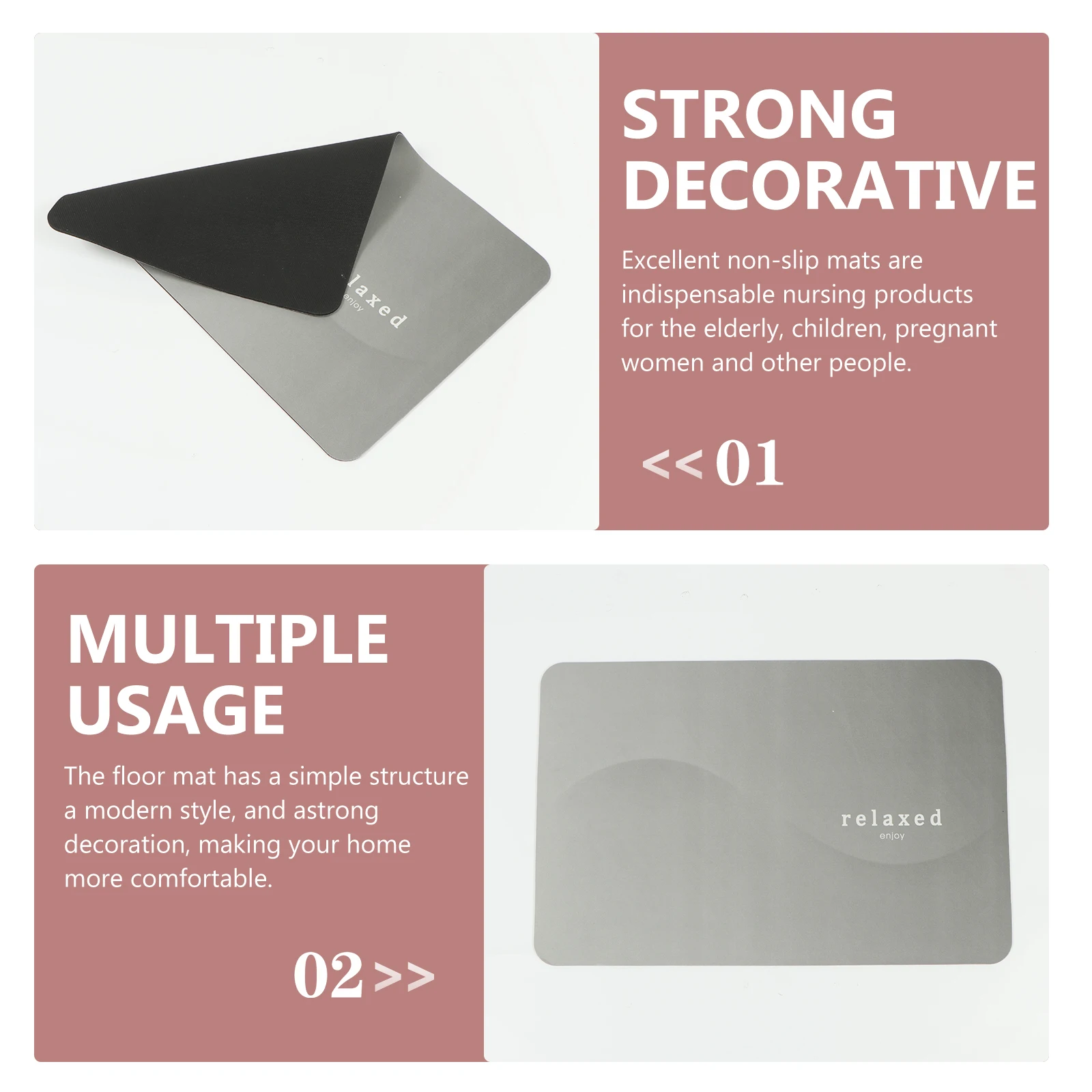 Water Absorption Quick Drying Floor Mat Non Slip Bathrooms Kitchens Rubber Ground Pad Comfortable Lightweight Modern for Elderly
Water Absorption Quick Drying Floor Mat Non Slip Bathrooms Kitchens Rubber Ground Pad Comfortable Lightweight Modern for Elderly