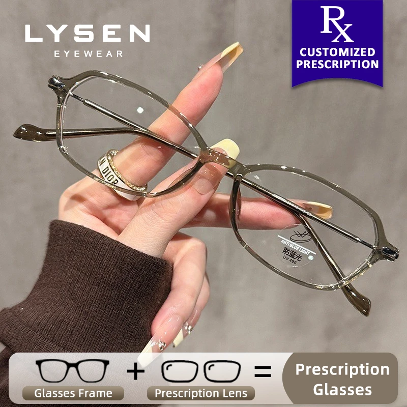 LYSEN Trendy Rectangular Women's Photochromic Myopia Glasses Prescription Progressive Glasses Anti Blue Light Computer Glasses
LYSEN Trendy Rectangular Women's Photochromic Myopia Glasses Prescription Progressive Glasses Anti Blue Light Computer Glasses
