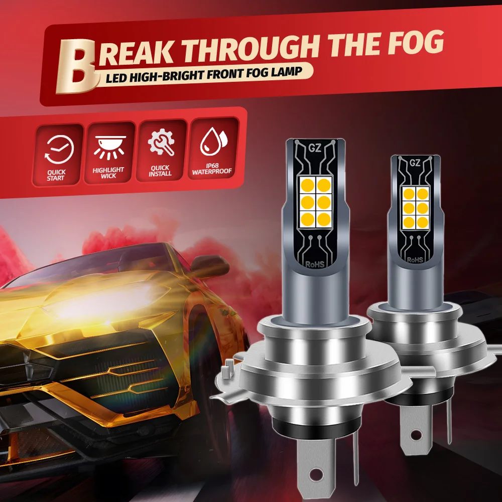 H4 LED Headlight 9003 HB2 Plug And Play Wireless 30000LM High Bright Ampoule H4 Led Light High Low Beam 3000K Yellow Fog Light
H4 LED Headlight 9003 HB2 Plug And Play Wireless 30000LM High Bright Ampoule H4 Led Light High Low Beam 3000K Yellow Fog Light