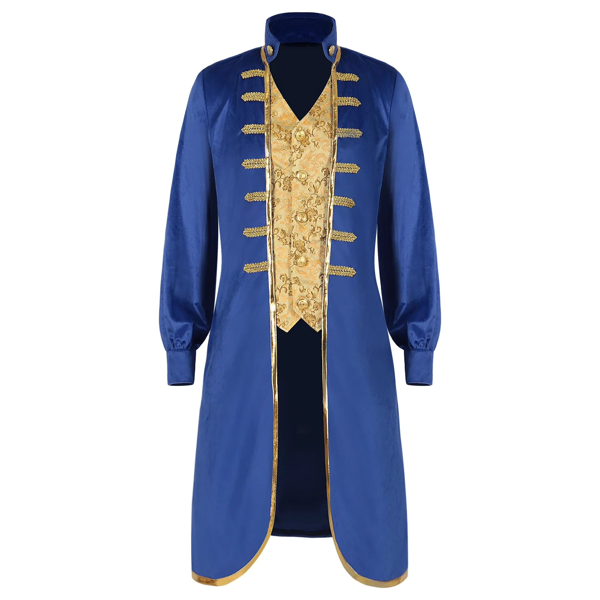 2025 New Men Medieval Gentleman Blue Gothic Steampunk Trench Tuxedo Victorian Costume Vintage Frock Outfit Cosplay Coat for Men
2025 New Men Medieval Gentleman Blue Gothic Steampunk Trench Tuxedo Victorian Costume Vintage Frock Outfit Cosplay Coat for Men