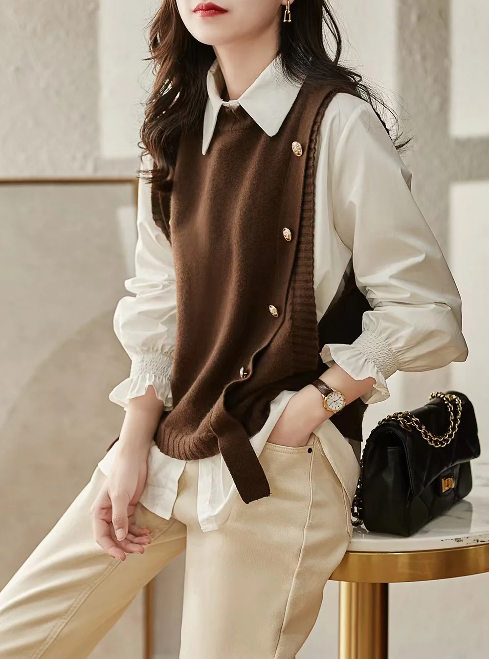 Knitted Sweater Vest For Women 2024 New Autumn/Winter Sleeveless Pullover Sweater Vest Loose Casual Knitted Top Fashion Woman
Knitted Sweater Vest For Women 2024 New Autumn/Winter Sleeveless Pullover Sweater Vest Loose Casual Knitted Top Fashion Woman