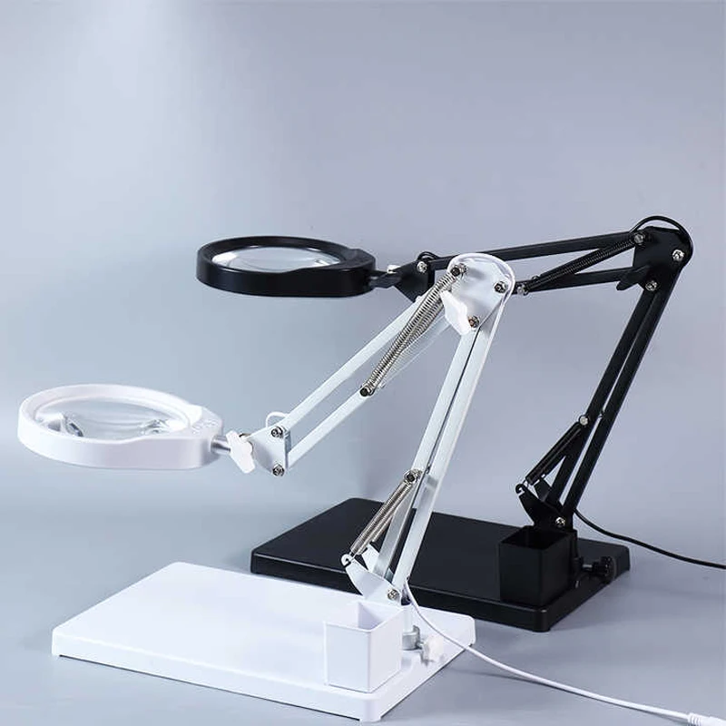 10X Table Illuminated Magnifier 10X20X 5" Large Lens Lights Electronic Repairs Magnifying Glass Lamp
10X Table Illuminated Magnifier 10X20X 5" Large Lens Lights Electronic Repairs Magnifying Glass Lamp