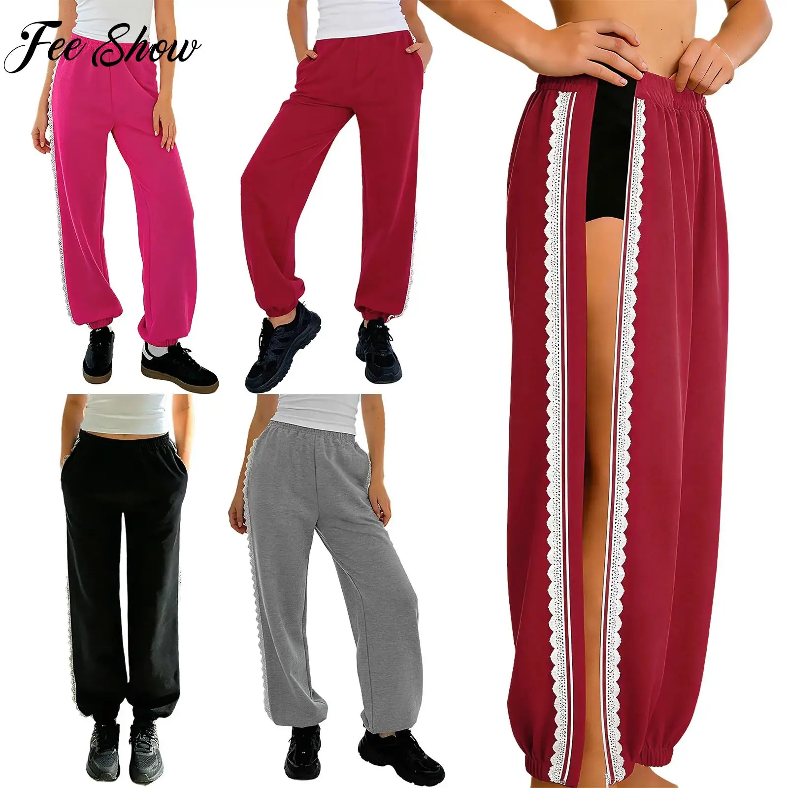 Womens Adult Breathable Side Zipper Tear Away Workout Pants Soft Elastic Waistband Lace Trim Sweatpants for Sports Special Needs
Womens Adult Breathable Side Zipper Tear Away Workout Pants Soft Elastic Waistband Lace Trim Sweatpants for Sports Special Needs