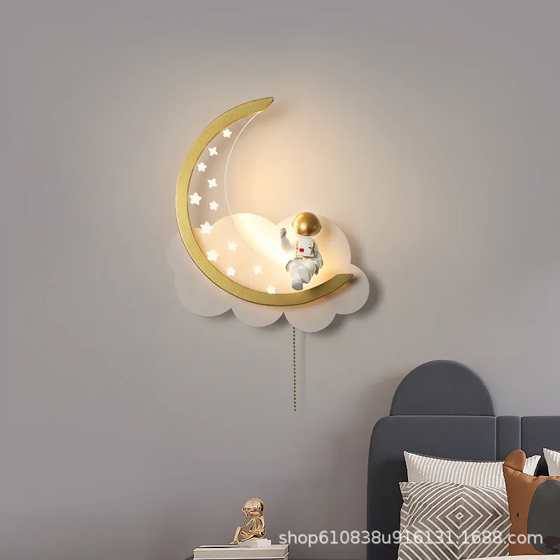 Kids Room Cartoon Wall Lamp Wiring Free Moon Spaceman Bedside Light Boy Girl Crown Wall Light
Kids Room Cartoon Wall Lamp Wiring Free Moon Spaceman Bedside Light Boy Girl Crown Wall Light