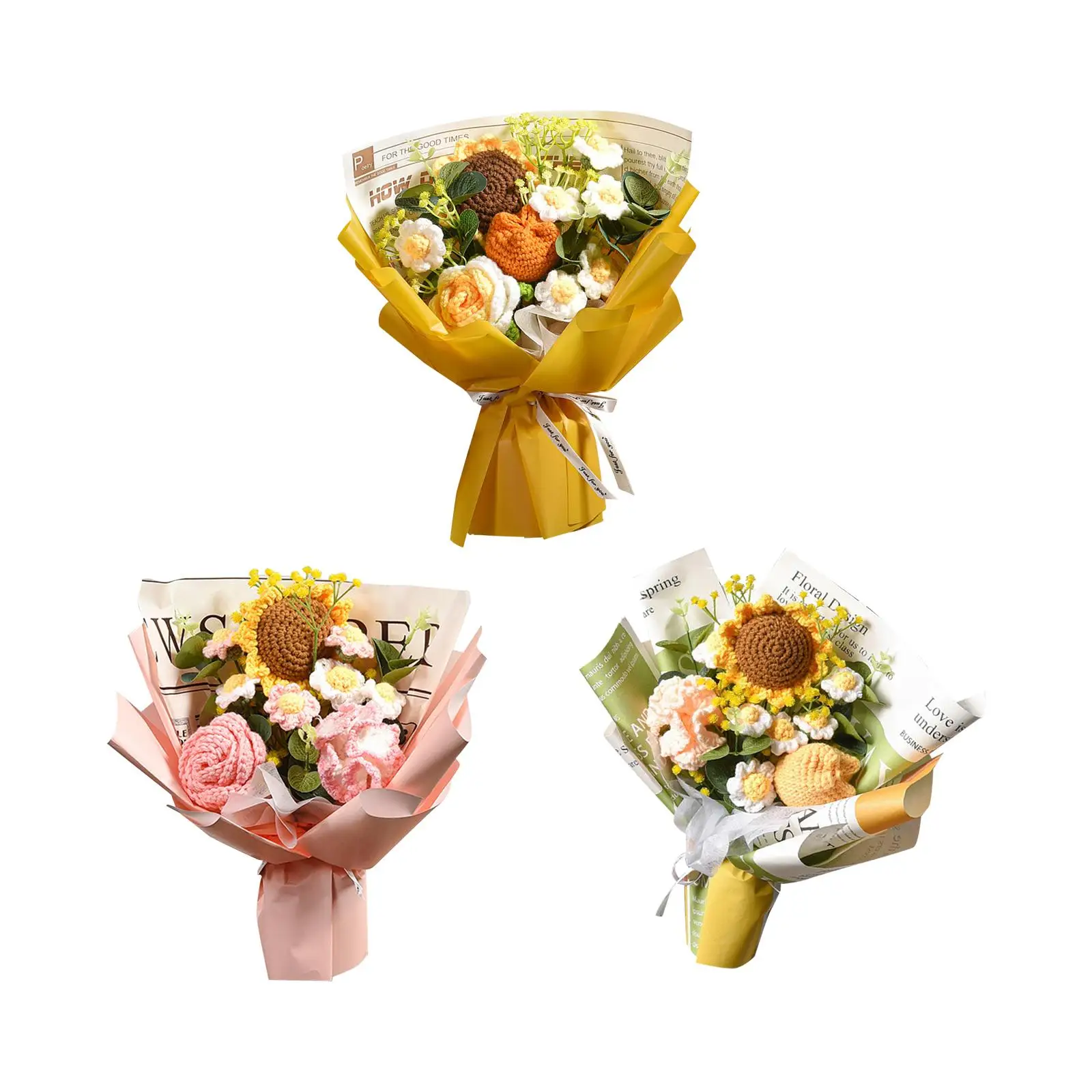 Handcrafted Knitted Bouquet - Delicate Floral Arrangement for Home Decor and Gifting
Handcrafted Knitted Bouquet - Delicate Floral Arrangement for Home Decor and Gifting