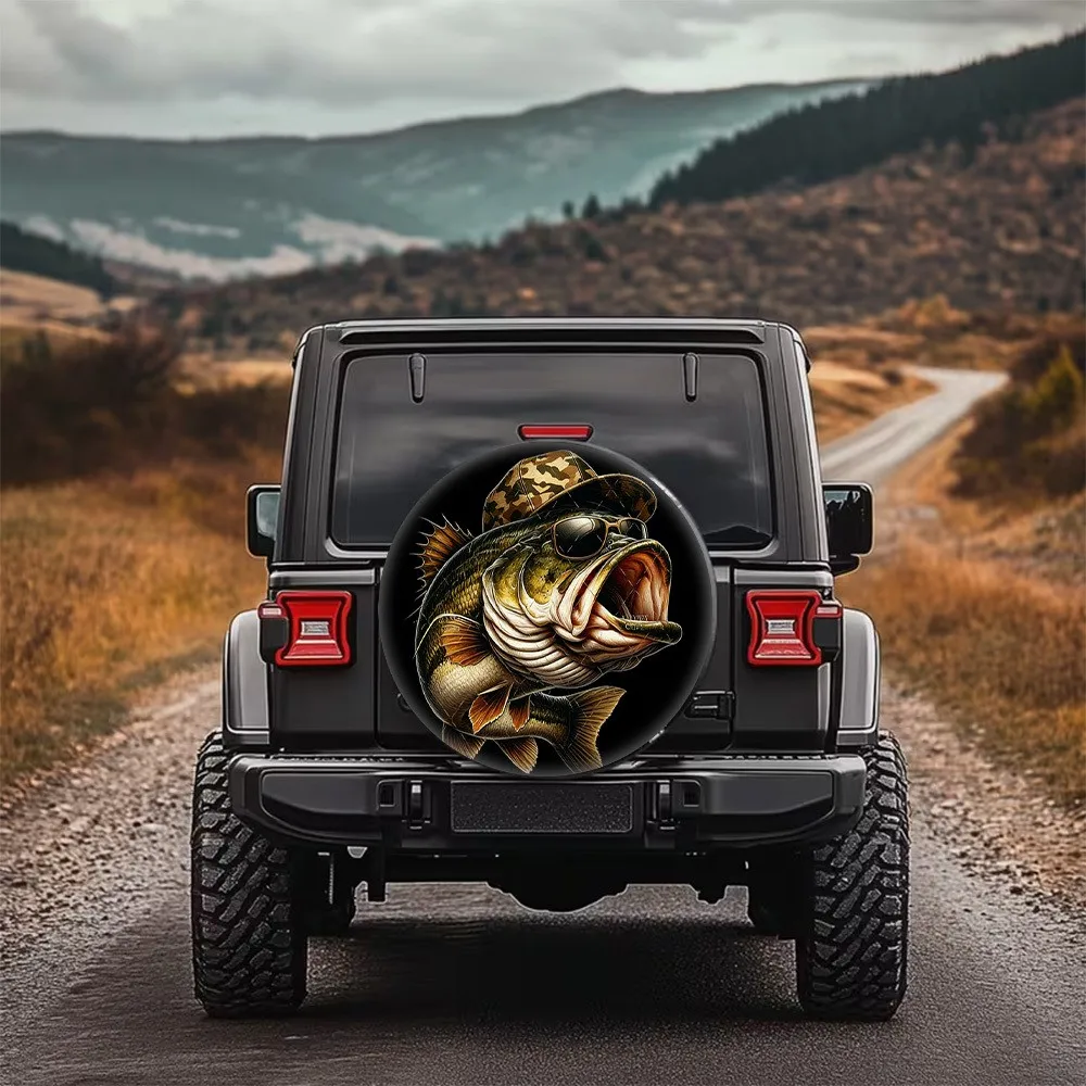 Cool Bass Fisherman Tire Cover Funny Animal Print Waterproof Spare Wheel Protector
Cool Bass Fisherman Tire Cover Funny Animal Print Waterproof Spare Wheel Protector