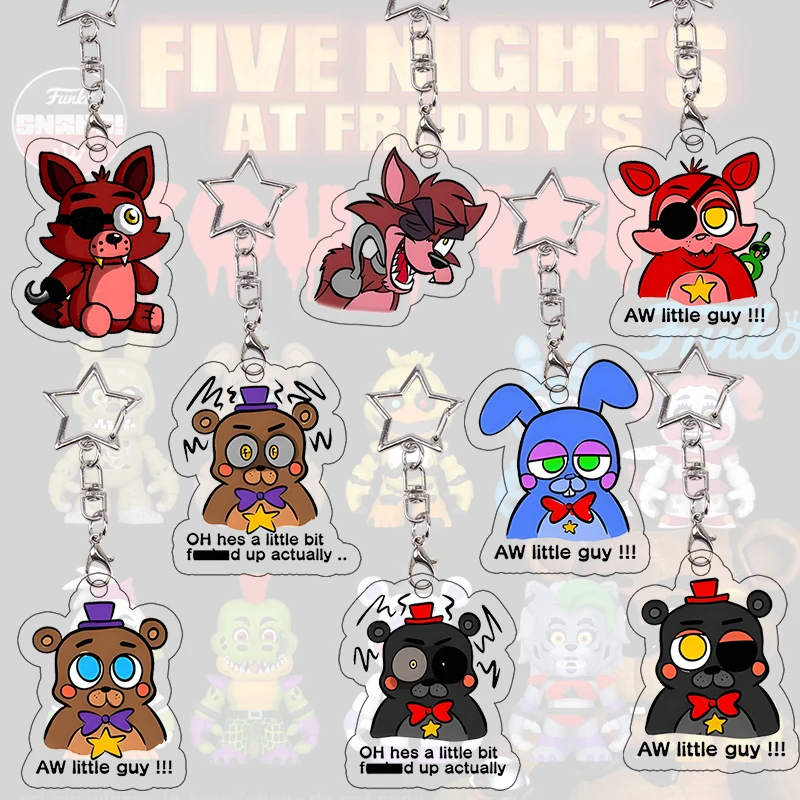 Kawaii Chibi Foxy Acrylic Keychain Rockstar Bonnie Lefty Pendant Decor Bag Keyring Game Acg Anime Cartoon Set Birthday Gift
Kawaii Chibi Foxy Acrylic Keychain Rockstar Bonnie Lefty Pendant Decor Bag Keyring Game Acg Anime Cartoon Set Birthday Gift