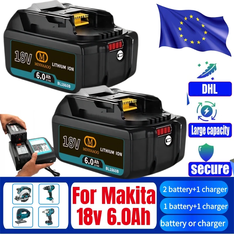 НОВЫЙ 100% оригинальный аккумулятор для Makita 18 В, 6 Ач, литий-ионный аккумулятор BL1860B BL1850 BL1830, совместимый с LXT400 Аккумуляторные инструменты
НОВЫЙ 100% оригинальный аккумулятор для Makita 18 В, 6 Ач, литий-ионный аккумулятор BL1860B BL1850 BL1830, совместимый с LXT400 Аккумуляторные инструменты