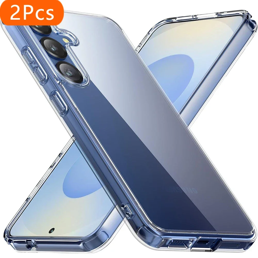 2Pcs Luxury Hybrid Phone Case For Samsung Galaxy S25 S24 S23 FE Ultra Thin Clear Silicone Shell PC Hard Back Cover Shockproof Sh
2Pcs Luxury Hybrid Phone Case For Samsung Galaxy S25 S24 S23 FE Ultra Thin Clear Silicone Shell PC Hard Back Cover Shockproof Sh
