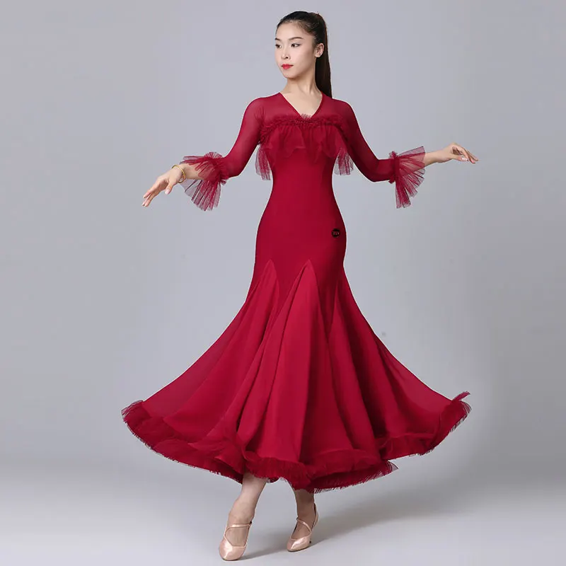 Ballroom Dance Competition Dress 2023 New Elegant National Standard Waltz Practice Costume Big Swing Modern Performance Clothes
Ballroom Dance Competition Dress 2023 New Elegant National Standard Waltz Practice Costume Big Swing Modern Performance Clothes