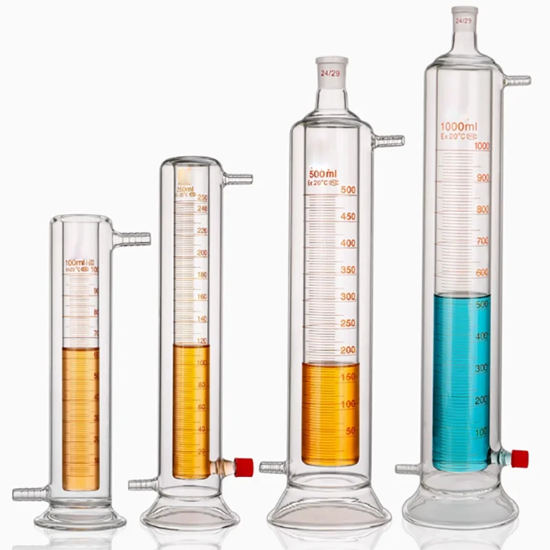 Glass double-layer jacket measuring cylinder with interlayer water circulation measuring cylinder 100/200/250/500/1000/2000ml
Glass double-layer jacket measuring cylinder with interlayer water circulation measuring cylinder 100/200/250/500/1000/2000ml