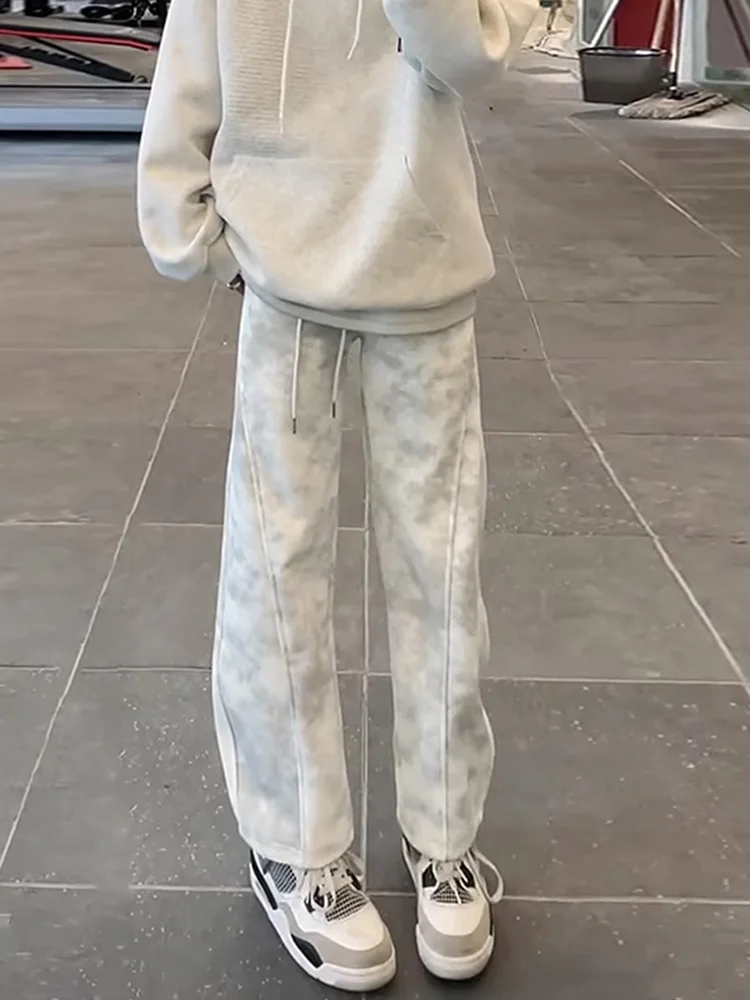 Американские спортивные брюки-джоггеры из ткани с эффектом окрашивания, прямого кроя, с косым срезом, свободные, плотные, для весны и осени
Американские спортивные брюки-джоггеры из ткани с эффектом окрашивания, прямого кроя, с косым срезом, свободные, плотные, для весны и осени