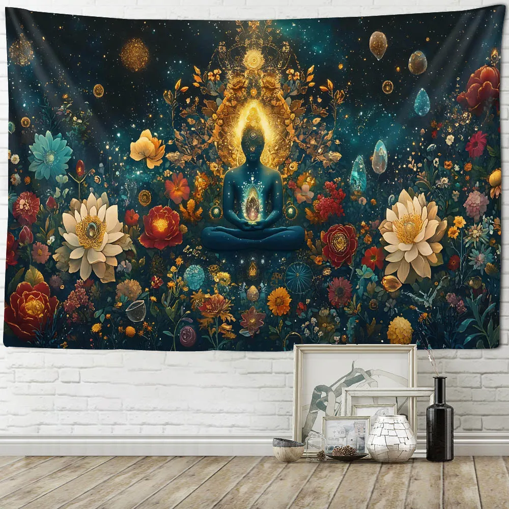 Meditation Flower Art Tapestry Geometric Fractal Design for Living Room Sofa Feature Wall Home Decor Ideal for Room And Homestay
Meditation Flower Art Tapestry Geometric Fractal Design for Living Room Sofa Feature Wall Home Decor Ideal for Room And Homestay