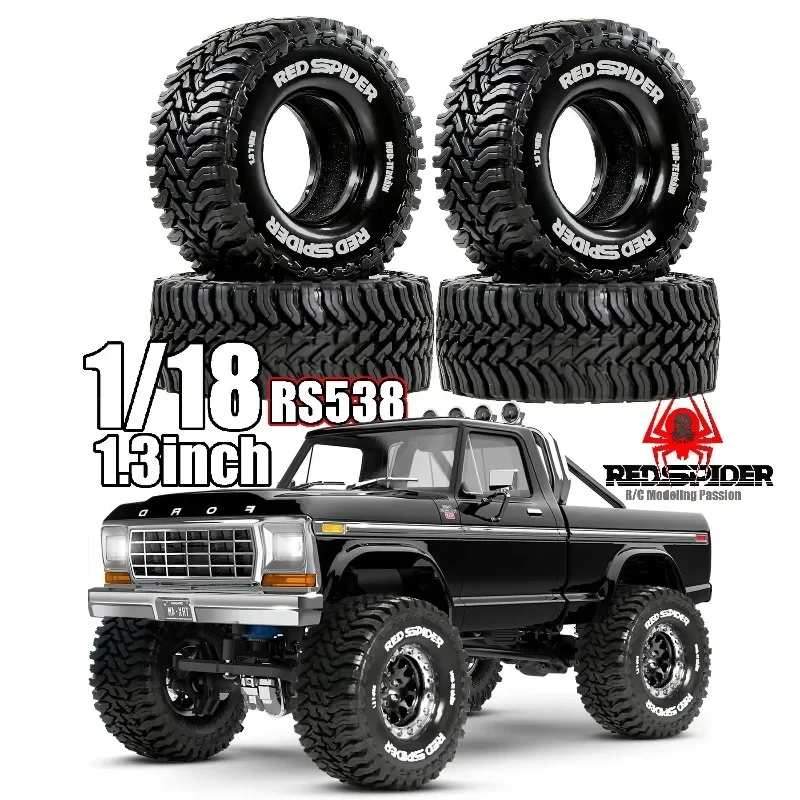 1.3" RC Crawler Tires with Foam Inserts, 68mm All Terrain Tires for 1/18 TRX4M FCX18, 1/24 SCX24 AX24 FCX24 Micro Crawler
1.3" RC Crawler Tires with Foam Inserts, 68mm All Terrain Tires for 1/18 TRX4M FCX18, 1/24 SCX24 AX24 FCX24 Micro Crawler