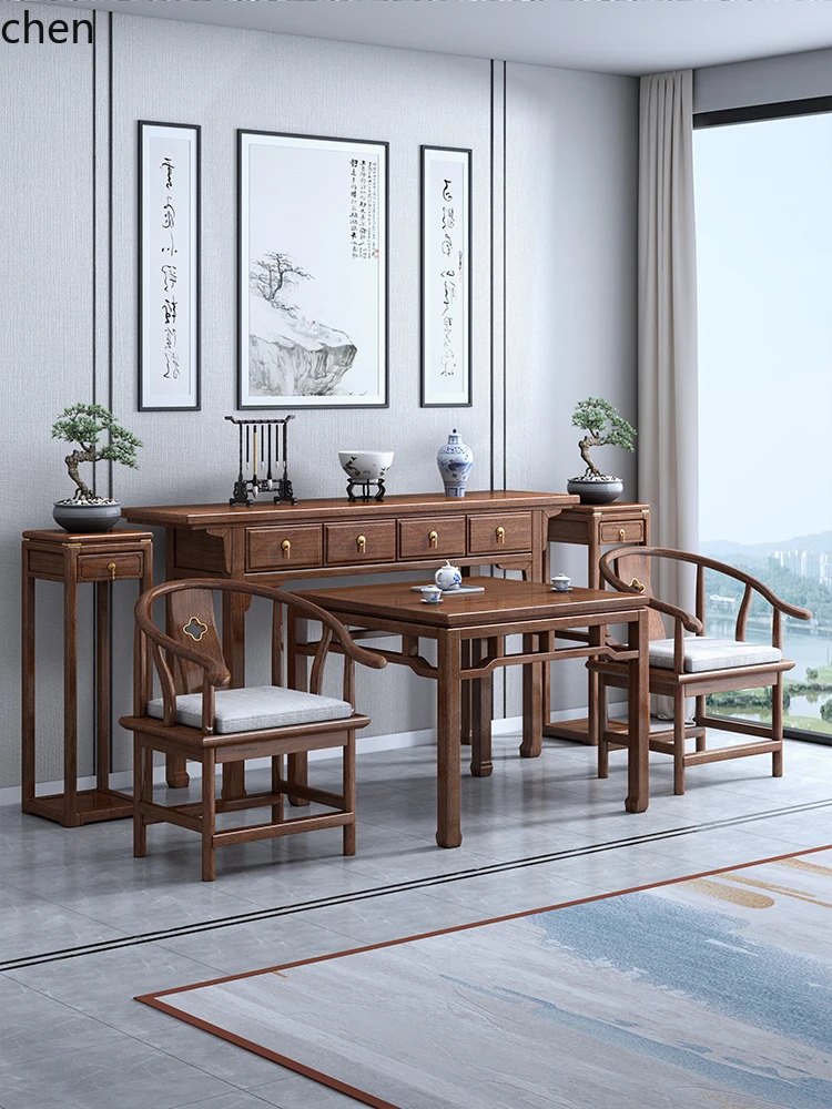 ZML solid wood Zhongtang six-piece case, household walnut God of Wealth table eight immortals table table
ZML solid wood Zhongtang six-piece case, household walnut God of Wealth table eight immortals table table