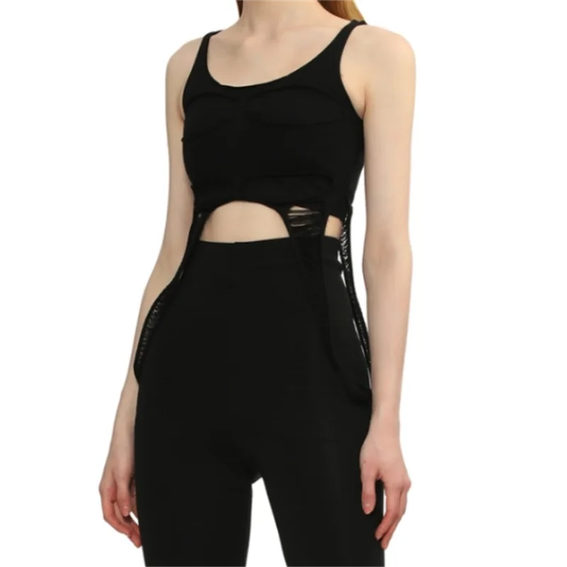 Women's vest New elastic knitted slim sleeveless top for summer 2025 Irregular hollow Women's corset Semi transparent t-shirt
Women's vest New elastic knitted slim sleeveless top for summer 2025 Irregular hollow Women's corset Semi transparent t-shirt