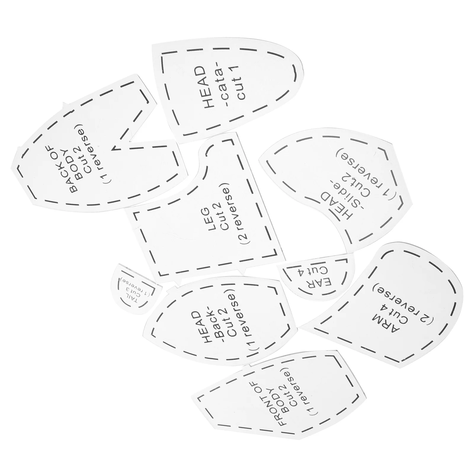 10pcs Memory Bear Template Ruler Creative Multifunctional Measuring Cutting Durable Portable Sewing Tool Plastic Quilting
10pcs Memory Bear Template Ruler Creative Multifunctional Measuring Cutting Durable Portable Sewing Tool Plastic Quilting