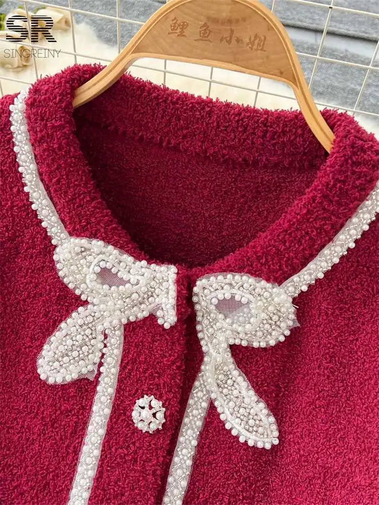 BabYoung Winter Senior Beadings Suits Sleeve Bow Design Single Breasted Cardigan+Pocket Long Skirt Fashion Warm Sets
BabYoung Winter Senior Beadings Suits Sleeve Bow Design Single Breasted Cardigan+Pocket Long Skirt Fashion Warm Sets