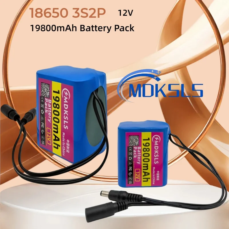 New 12V 3S2P lithium battery pack | 19800mAh 18650 battery cell DC interface 12.6V charging monitoring replacement battery
New 12V 3S2P lithium battery pack | 19800mAh 18650 battery cell DC interface 12.6V charging monitoring replacement battery