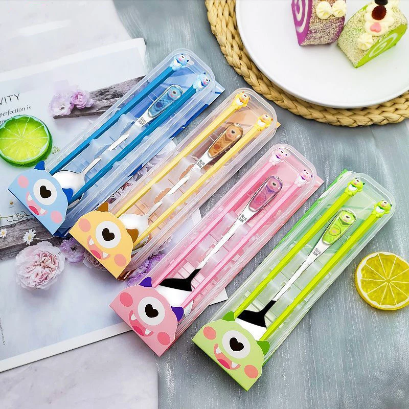 Kawaii Anime Creative One eyed Monster Chopstick Spoon Set Cute cartoon student children's portable tableware set Toys for Gifts
Kawaii Anime Creative One eyed Monster Chopstick Spoon Set Cute cartoon student children's portable tableware set Toys for Gifts