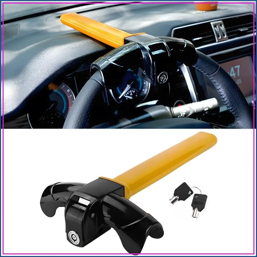 Universal Car Steering Wheel Lock, Anti-Theft Heavy Duty Security Device with 2 Keys for SUV RV Truck
Universal Car Steering Wheel Lock, Anti-Theft Heavy Duty Security Device with 2 Keys for SUV RV Truck
