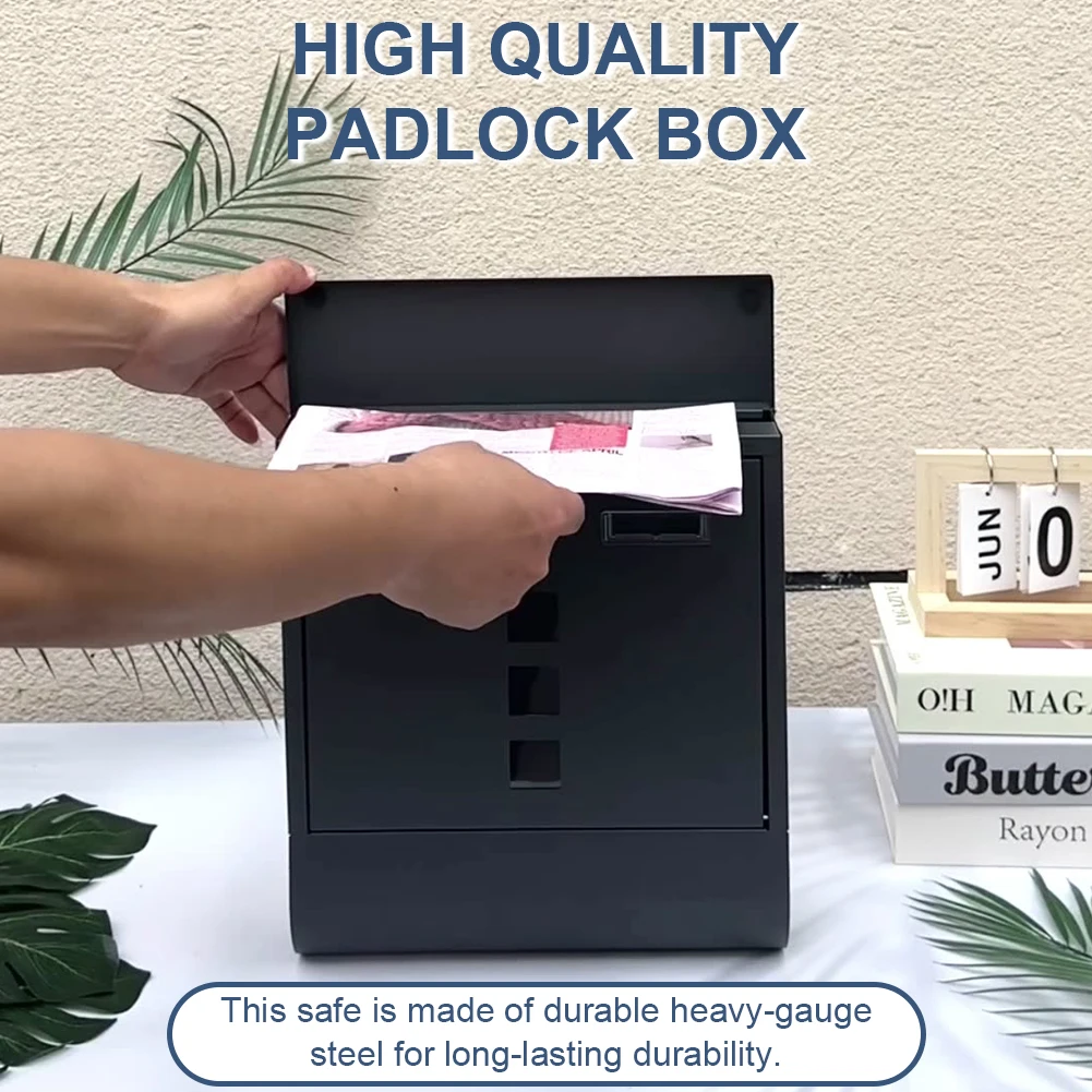 Wall Mount Secure Lockable Mailbox Heavy Duty Steel Residential Post Box Large Capacity Outdoor Storage for Home Garden Service
Wall Mount Secure Lockable Mailbox Heavy Duty Steel Residential Post Box Large Capacity Outdoor Storage for Home Garden Service