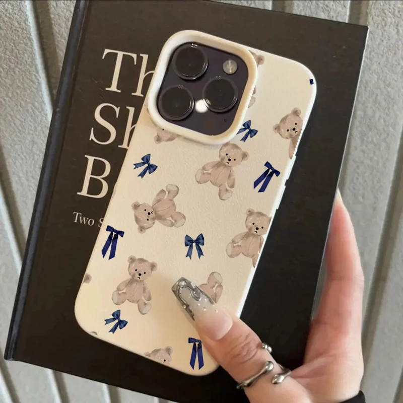Cute Bear Bowknot Lychee Texture Phone Case for Xiaomi Mi 15 14 13 15T 14T 13T Pro Poco F7 F5 X5 M6 X7 X6 Pro Shockproof Cover
Cute Bear Bowknot Lychee Texture Phone Case for Xiaomi Mi 15 14 13 15T 14T 13T Pro Poco F7 F5 X5 M6 X7 X6 Pro Shockproof Cover