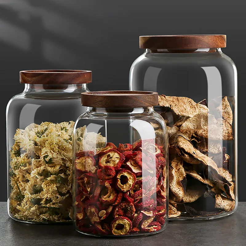 High Borosilicate Transparent Glass Storage Jar Large-capacity Food Display Bottle Sealed Moisture-proof Grain Storage Container
High Borosilicate Transparent Glass Storage Jar Large-capacity Food Display Bottle Sealed Moisture-proof Grain Storage Container