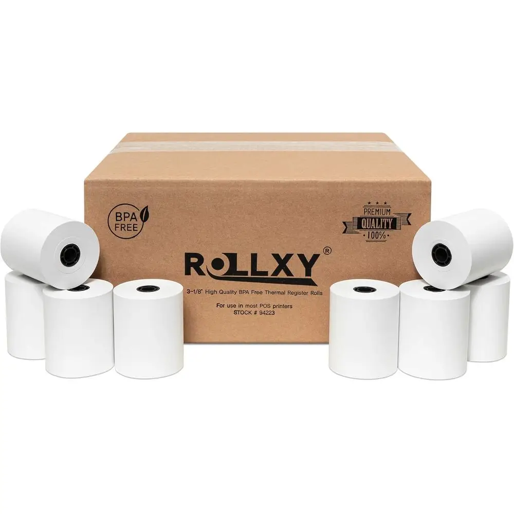 75 Rolls 3-1/8 x 230ft Thermal Paper, BPA-Free, REE Certified
75 Rolls 3-1/8 x 230ft Thermal Paper, BPA-Free, REE Certified