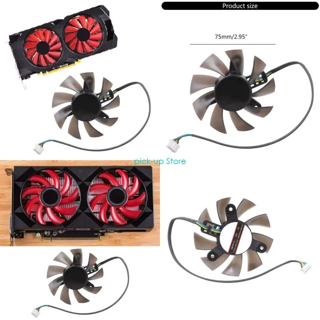 Q5WA 1PC 75mm Graphics Card Cooling VGA Fan FD8015U12S 4Pin 12V 0.5A Cooler Fan
Q5WA 1PC 75mm Graphics Card Cooling VGA Fan FD8015U12S 4Pin 12V 0.5A Cooler Fan