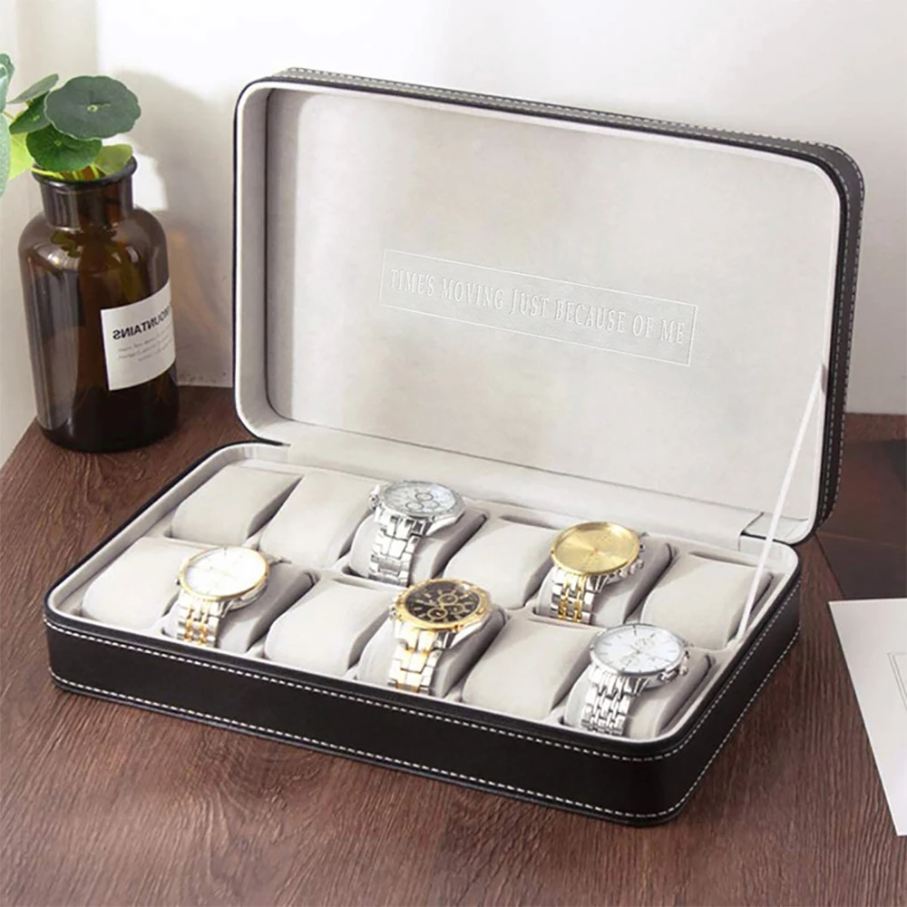 Portable Watch Storage Box Travel Zipper Watches Collector Black 6/10/12 Slots Christmas Gifts Valentine's Day Birthday Presents
Portable Watch Storage Box Travel Zipper Watches Collector Black 6/10/12 Slots Christmas Gifts Valentine's Day Birthday Presents