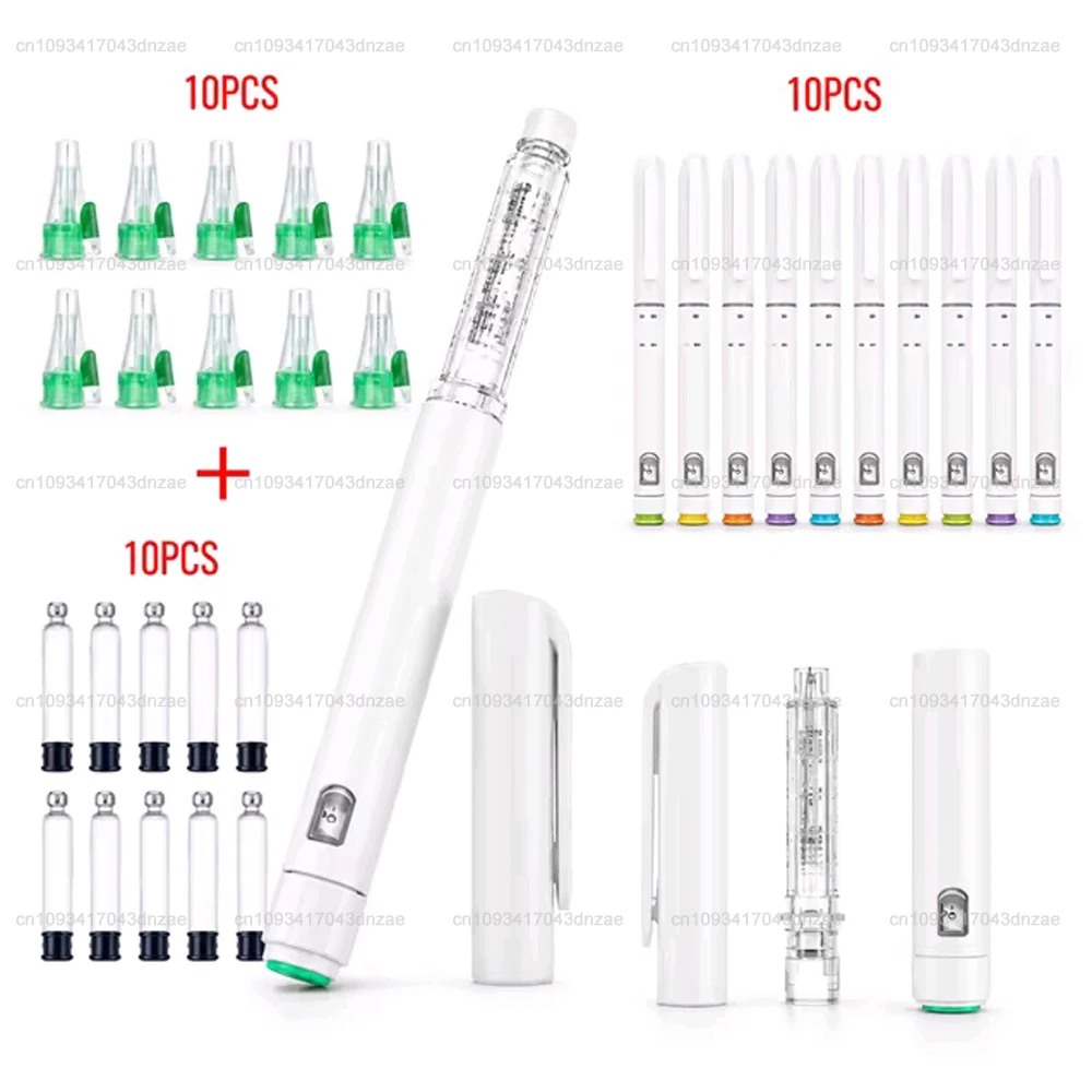 Disposable Sterile Magic Pen Sets, Beauty Pens, Adjustable-Dose Insulin Injection Pens 60U with 3ml Cartridges & 32G 4mm Pen Tip
Disposable Sterile Magic Pen Sets, Beauty Pens, Adjustable-Dose Insulin Injection Pens 60U with 3ml Cartridges & 32G 4mm Pen Tip